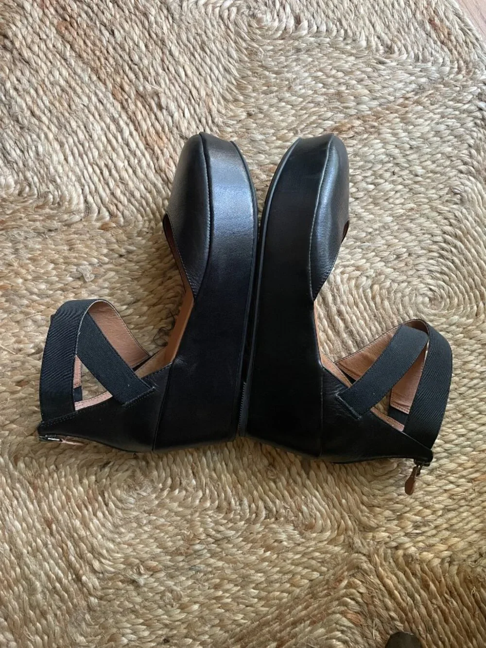 Nyssa Platform Wedge with Elastic Ankle Straps